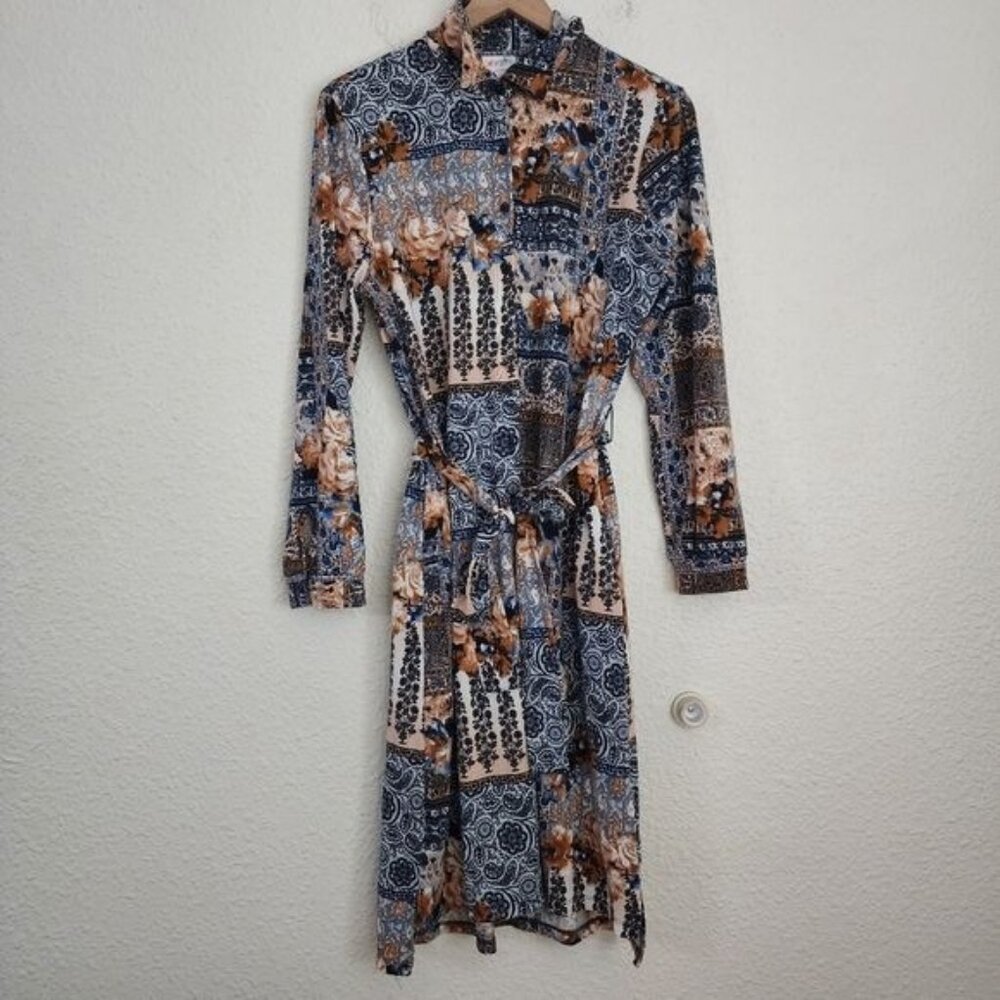 Lularoe Patchwork Ellie Class Shirt Dress Women's Size Small NWOT